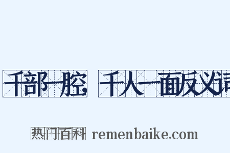 千部一腔，千人一面反义词是什么意思的图片